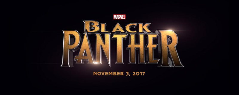 The logo and original release date for Black Panther.